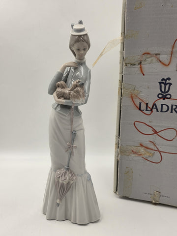 Lladro "Walking with the Puppy Dog" by Jose Roig #4893 Retired Vintage 1974 MINT
