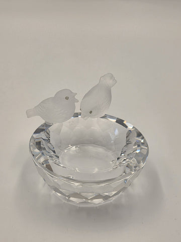 Vintage Retired Swarovski Crystal 7460 108 000 Bird Bath With Crystals 010029.