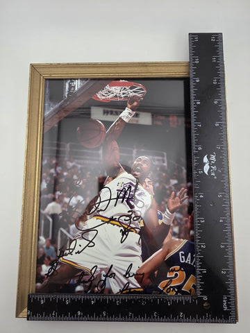Karl Malone Signed 8x10 Photo Utah Jazz Dunk vs Pacers NBA HOF #32 Autograph