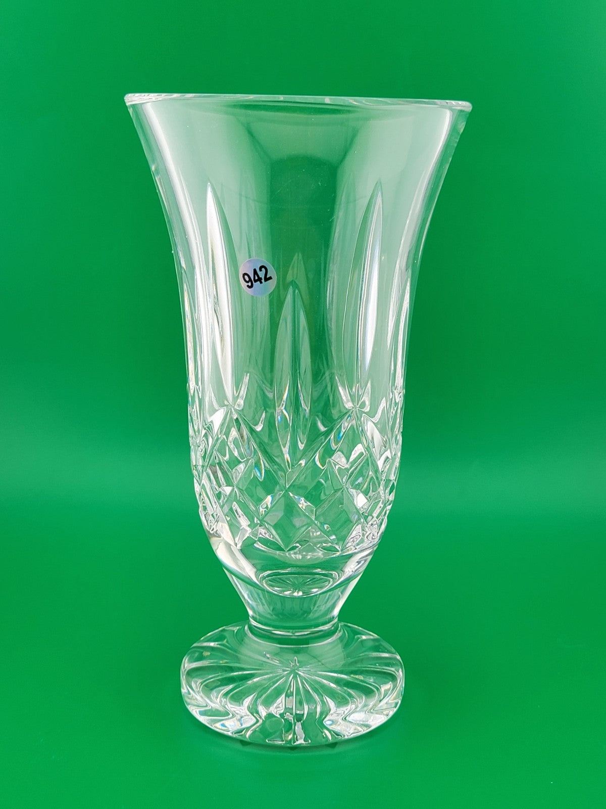 Vintage Waterford Crystal LISMORE 7" Flared Footed Vase Flower Vase 7"x3.5"