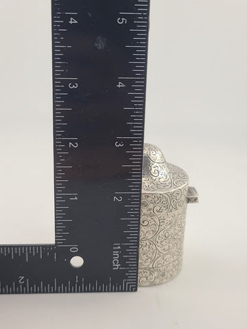 Ultra Rare 19th C Antique Tiffany & Co Repousse Sterling Match Safe w Ash Drawer