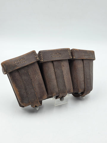 WWII German 1938 K98 Mauser Leather Ammo Pouch Karl Böcker Waldbröl Wehrmacht