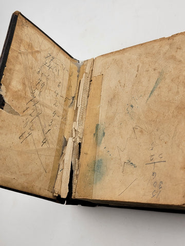 Rare Antique 1887 German Small Bible With Gold Gilded Papper Ends 6" X 4”.