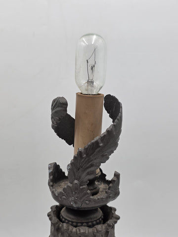 Rare Pair Antique Victorian Revival Boudoir Lamps Accurate Casting Co 12" Bronze