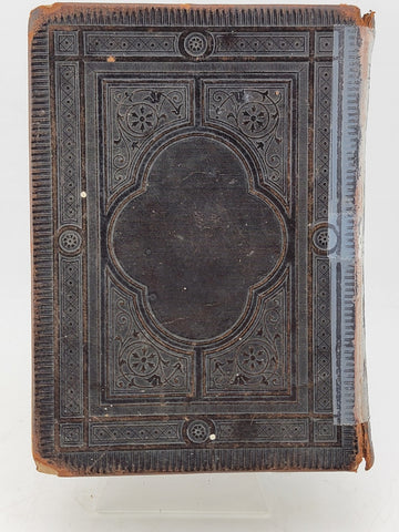 Rare Antique 1887 German Small Bible With Gold Gilded Papper Ends 6" X 4”.