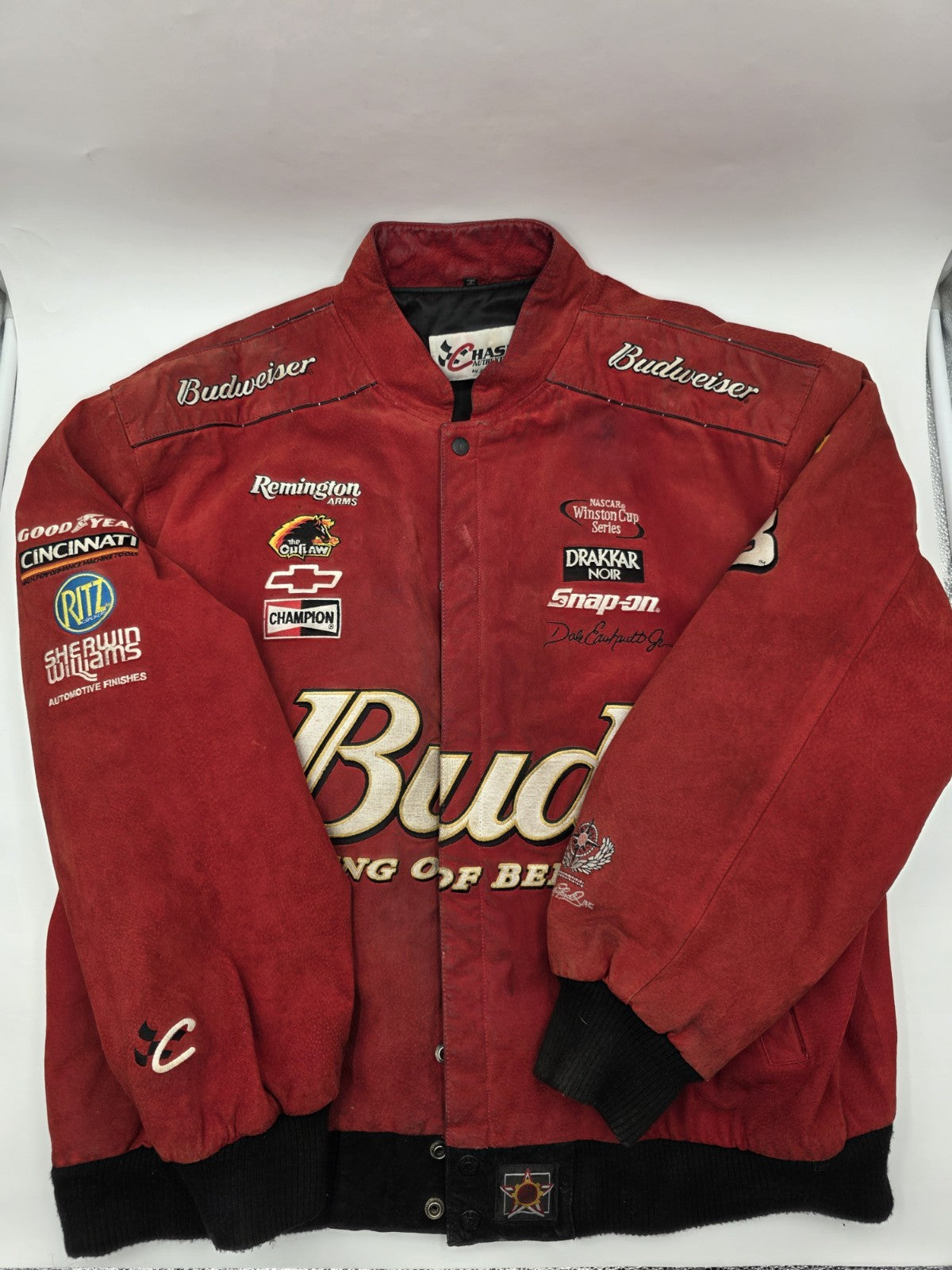 NASCAR Chase Authentics Dale Earnhardt Jr Budweiser Racing Jacket Sz 2XL Red