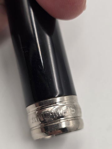 Vtg Montblanc StarWalker Doué Rollerball Pen Black Resin Platinum Metal Germany