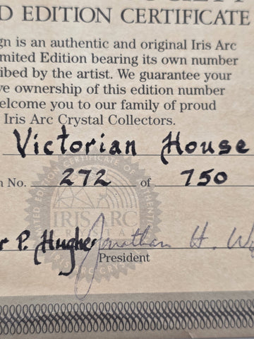 Rare Iris Arc Crystal Victorian House Christopher Hughes Limited 272/750 Box COA