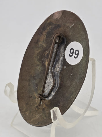 Rare Original Antique Postal Telegraph Co Employee Bronze Badge c1900 Morse Key