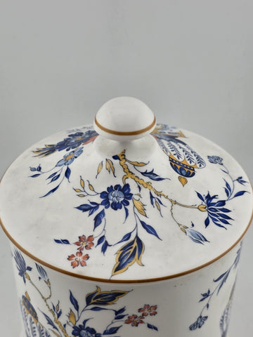 Antique Crown Staffordshire Sugar Dish Mustard Pot Rare Pattern. VG Condition
