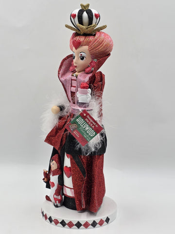 Kurt Adler Hollywood Nutcracker Alice In Wonderland Queen Of Hearts HA0519 17.5"