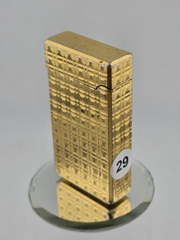 Vintage Collectible 1980's FLAMINAIRE France Gold Plated Gas Pocket Lighter.