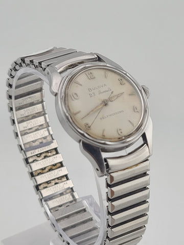 BULOVA 23 Sunburst Self Winding Watch. 23 Jewels 10BPAC Automatic 1950’s. Works.