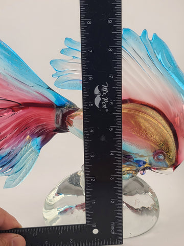 Rare Marco Guiman Venetian Aventurine Italian Art Glass Fish MINT Signed 480/500