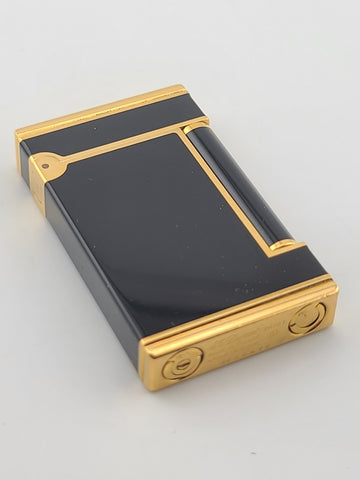 Rare Vintage St Dupont lighter line D Lady Normandy Black Chinese lacquer