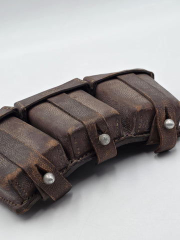 WWII German 1938 K98 Mauser Leather Ammo Pouch Karl Böcker Waldbröl Wehrmacht