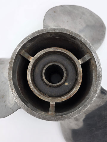 Vintage Stiletto Stainless Steel 3 Blade Boat Propeller 20321 01421 Spline Hub