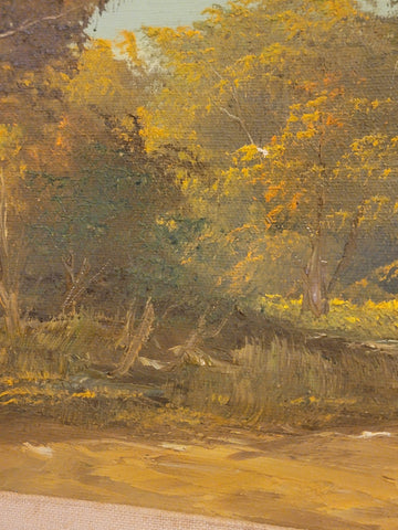 Antique One Of Kind Hand Painted Oil On Canvas Painting Signed W. Cook. Read.