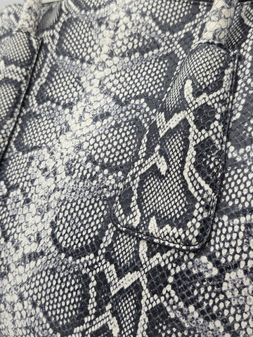 Vtg Escada Genuine Python Skin Leather Satchel Bag Italy Gold Hardware EE Logo