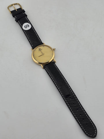 Vintage Raymond Weil Geneva 5536 18k Gold Electroplated  Quartz Watch RUN GREAT