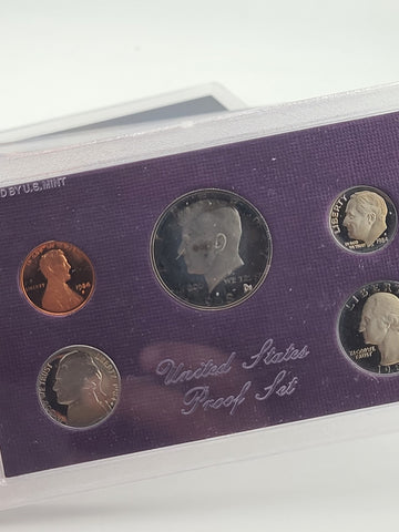 1984, 85, 86 & 89 U.S. Mint Proof Set Lot (5 Sets) Complete Original Packaging