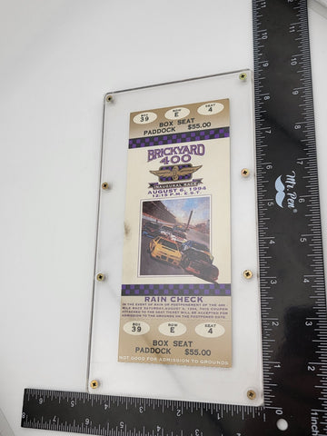 Inaugural Race Brickyard 400 Unused Participant Ticket August 6 1994 Gordon Won