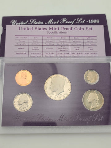 Set Of 1984 To 1989 U.S. Mint Proof Set Lot (6 Sets) Complete Original Packaging