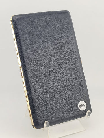 Vintage Large Alfred Dunhill London Leather Cigarette Case Gold Tone Interior.