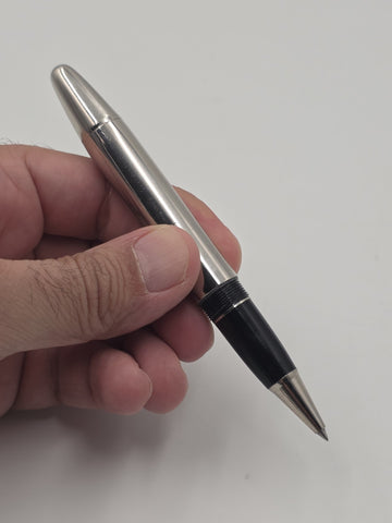Vtg Montblanc StarWalker Doué Rollerball Pen Black Resin Platinum Metal Germany