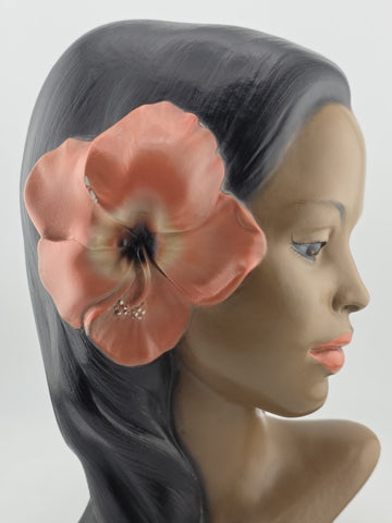 Vintage Hawaiian Hula Girl Bust Marwal Chalkware w/ Hibiscus 9.5" t 1950's MCM