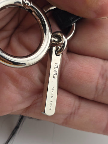 100% Authentic Beautiful Collectible FENDI purple/red BAG BUG handbag charm.