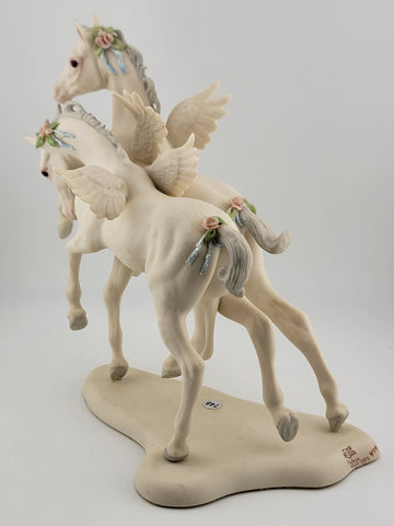 Cybis Porcelain Gambol and Frolic Unicorns Figurine Designed By Susan Eaton #494