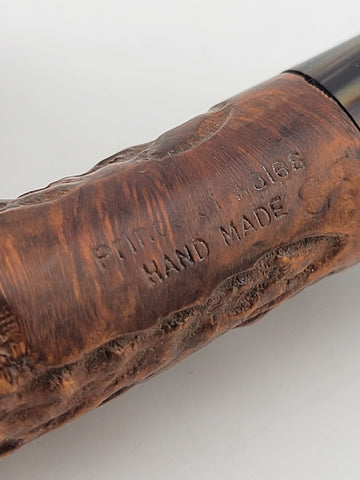 Vintage Collectible Solid Wood Prince Of Whales 83 Italy Hand Made Smoking Pipe.