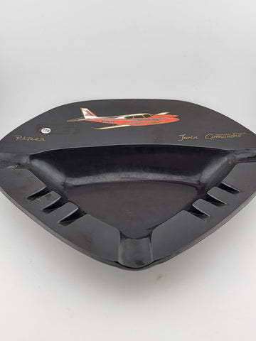 Vintage Piper Cherokee C Airplane Ashtray by Couroc of Monterey California
