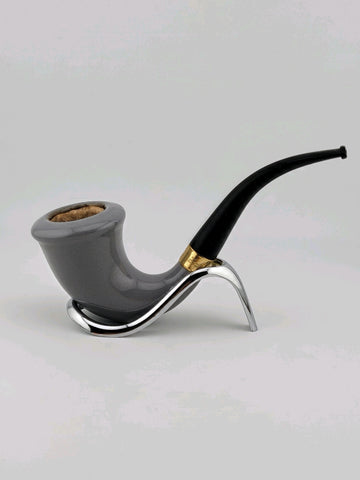 Zenith Vanderwant Amsterdam / Vintage Glazed Ceramic Pipe revolver pistol