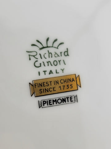 Rare Vintage 5 Piece Table Setting Richard Ginori Piemonte Italy. Excellent Cond