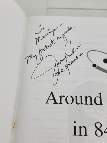 Rare Astronaut "Jerry Carr" Hand Signed  Book "Around The World In 84 Days"