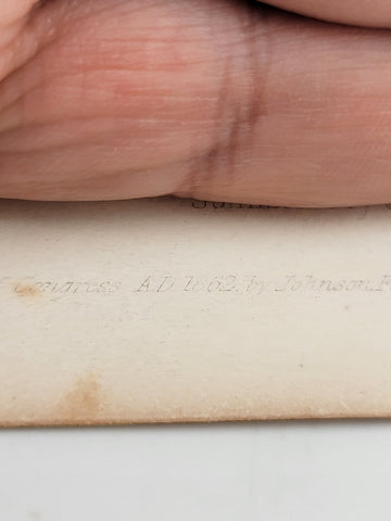 Antique Original 1862 M Fillmore Portrait Engraving By Jhonson Fry& Co.