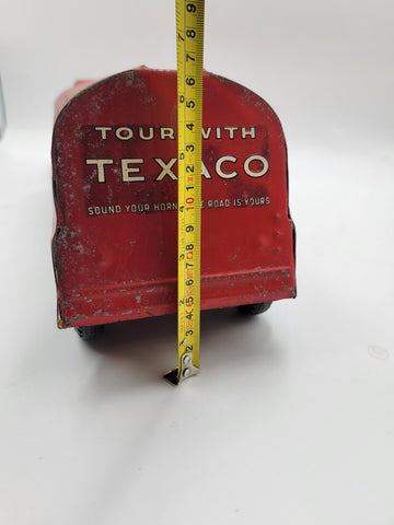 Vintage Buddy L Pressed Steel Texaco Oil Tanker Delivery Semi Truck Toy 1950 24”