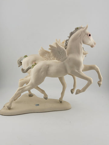 Cybis Porcelain Gambol and Frolic Unicorns Figurine Designed By Susan Eaton #494
