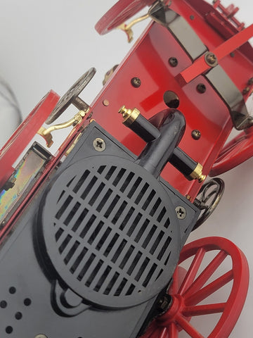 THE MISSISSIPPI 1869 RED STEAM ENGINE FIRE WAGON RADIO WACO JAPAN Works (Static)