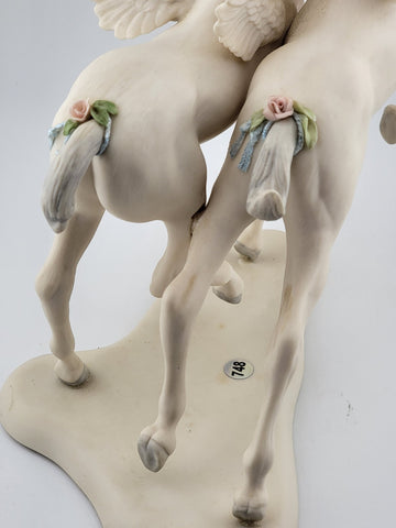 Cybis Porcelain Gambol and Frolic Unicorns Figurine Designed By Susan Eaton #494