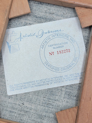 Nita Scott (1895-1965) Original still life oil painting of Fruit & Flagon W COA