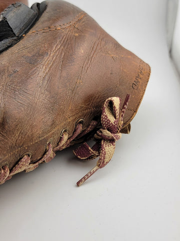 Antique 1920's Star Brand Football / Soccer Boots Brown Leather Shoes Cleats