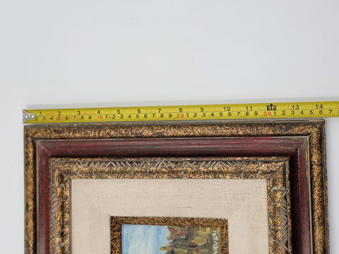 Vintage One Of Kind Hand Painted Oil On Canvas Painting Signed By Artist Harvey.