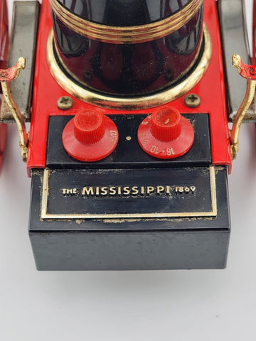 THE MISSISSIPPI 1869 RED STEAM ENGINE FIRE WAGON RADIO WACO JAPAN Works (Static)