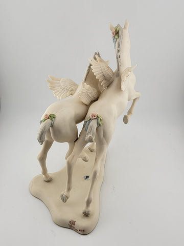 Cybis Porcelain Gambol and Frolic Unicorns Figurine Designed By Susan Eaton #494