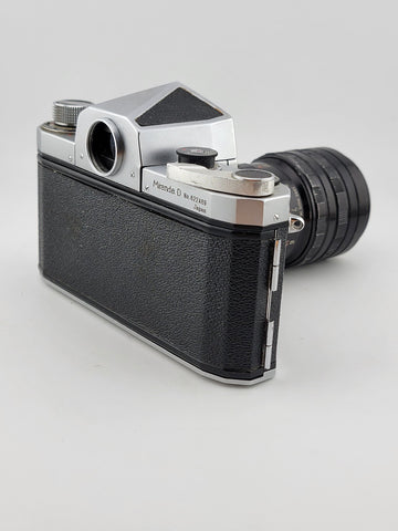 VINTAGE 1960 MIRANDA D  35mm CAMERA, SOLIGOR MIRANDA 135 mm LENS. Clean.Untested