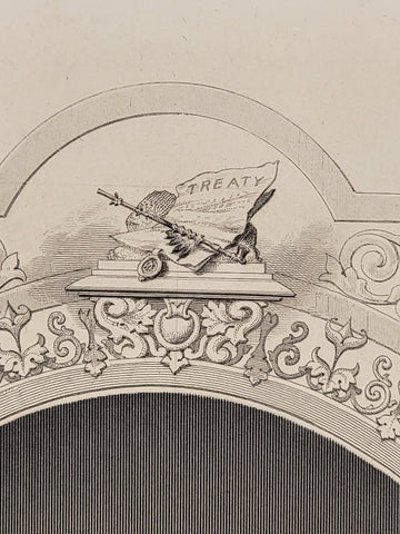 Original Antique 1860 John Adams. Engraving by J. Stephenson after J.S. Copley