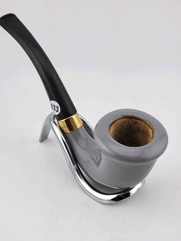 Zenith Vanderwant Amsterdam / Vintage Glazed Ceramic Pipe revolver pistol